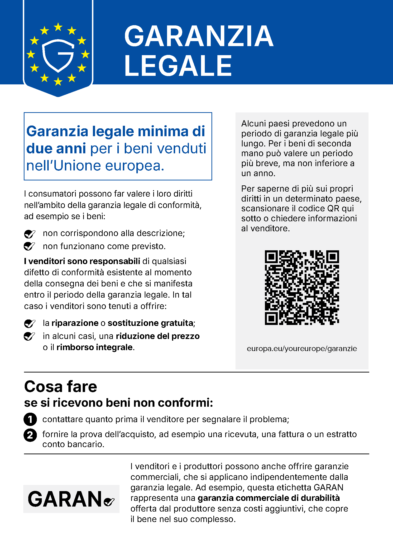Harmonisierte EU-Mitteilung zum gesetzlichen Gewährleistungsrecht