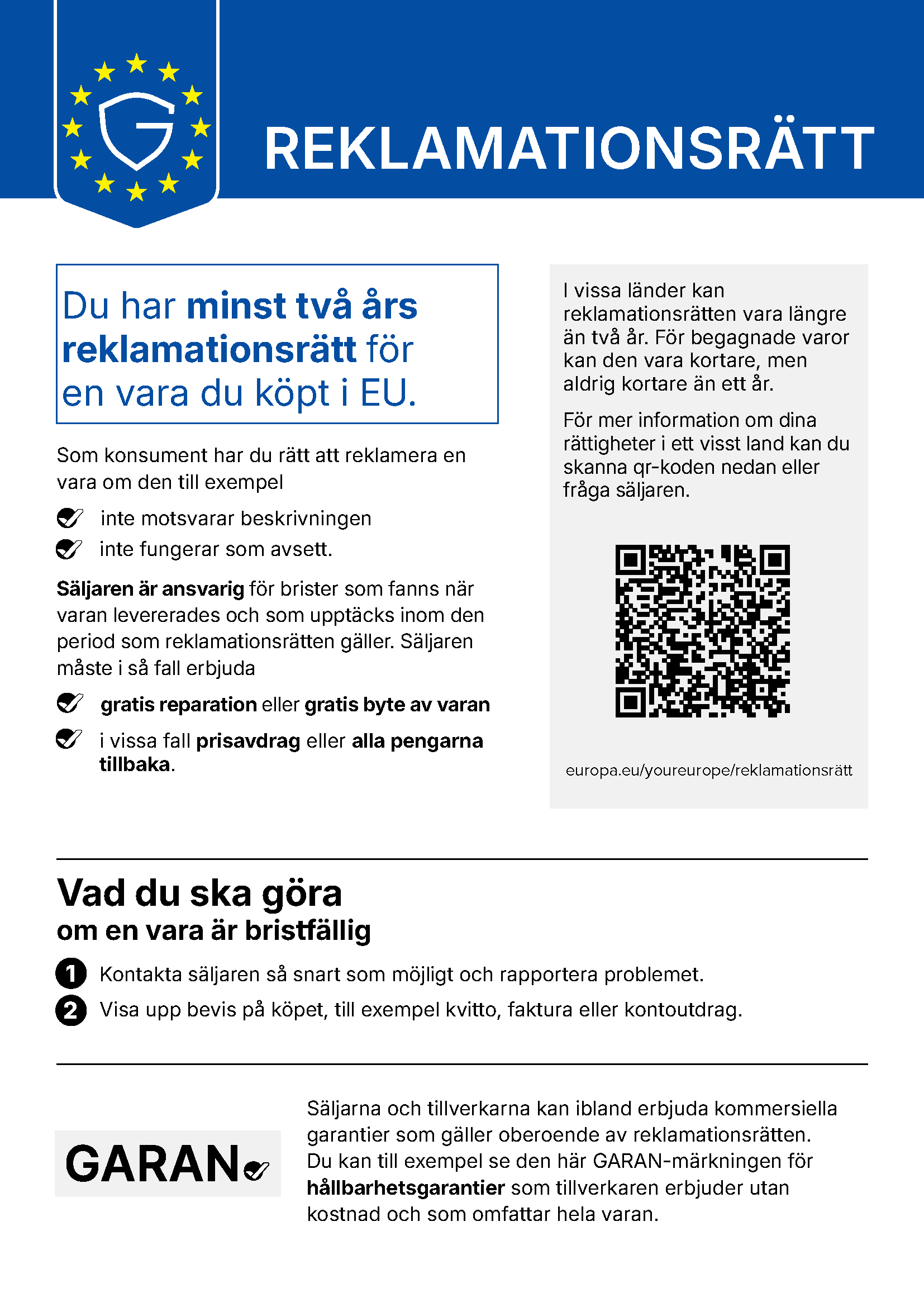 Harmonisierte EU-Mitteilung zum gesetzlichen Gewährleistungsrecht