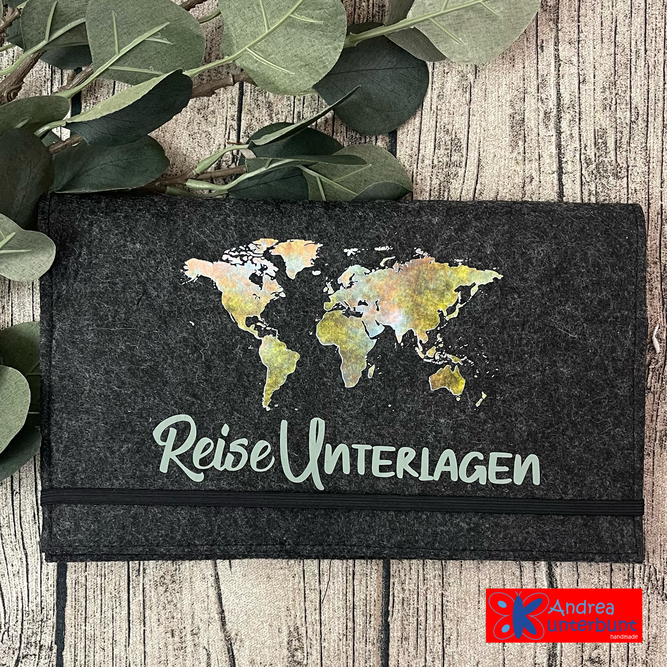Reisepass-Hülle Welt Naturtöne
