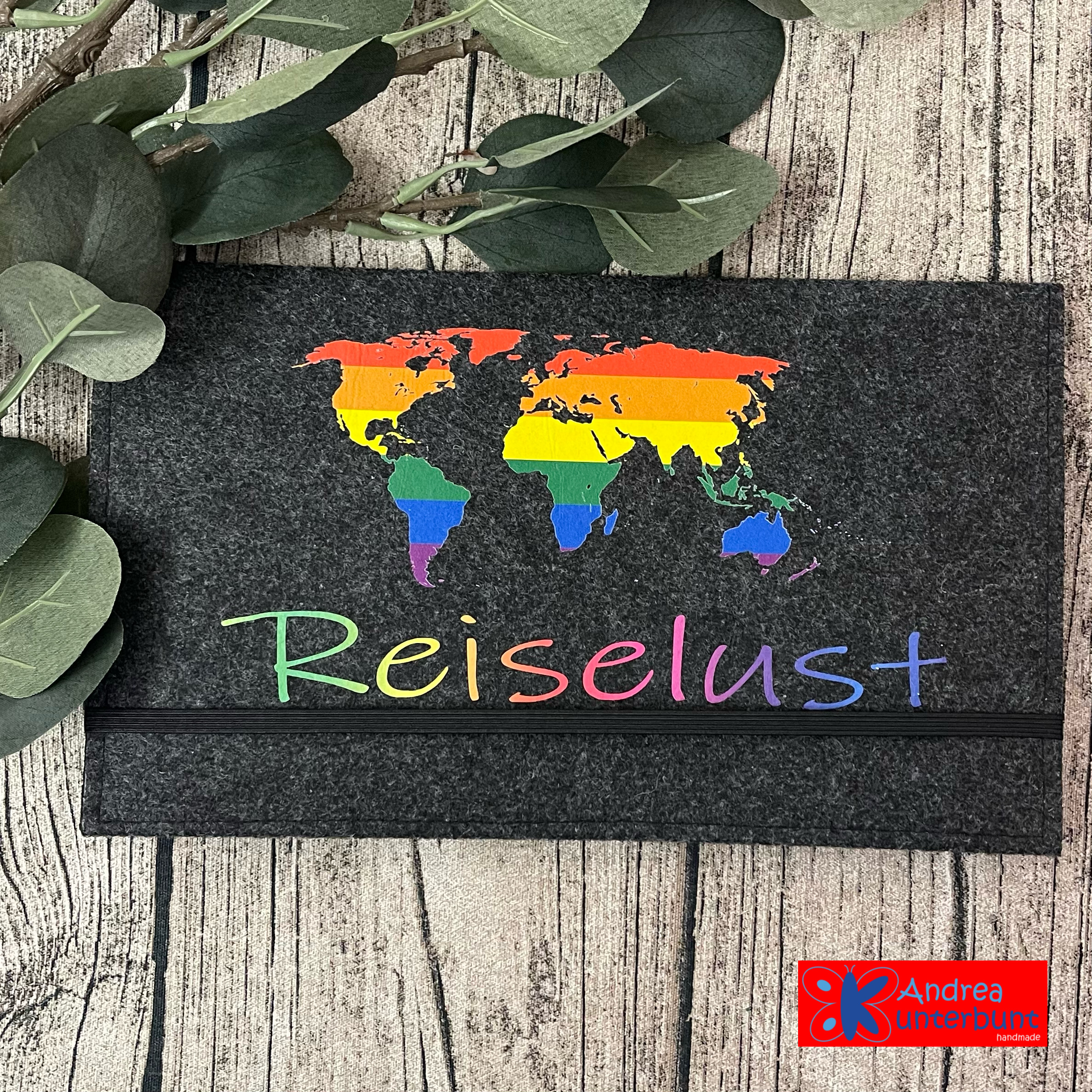 Reisepass-Hülle Regenbogenfarben