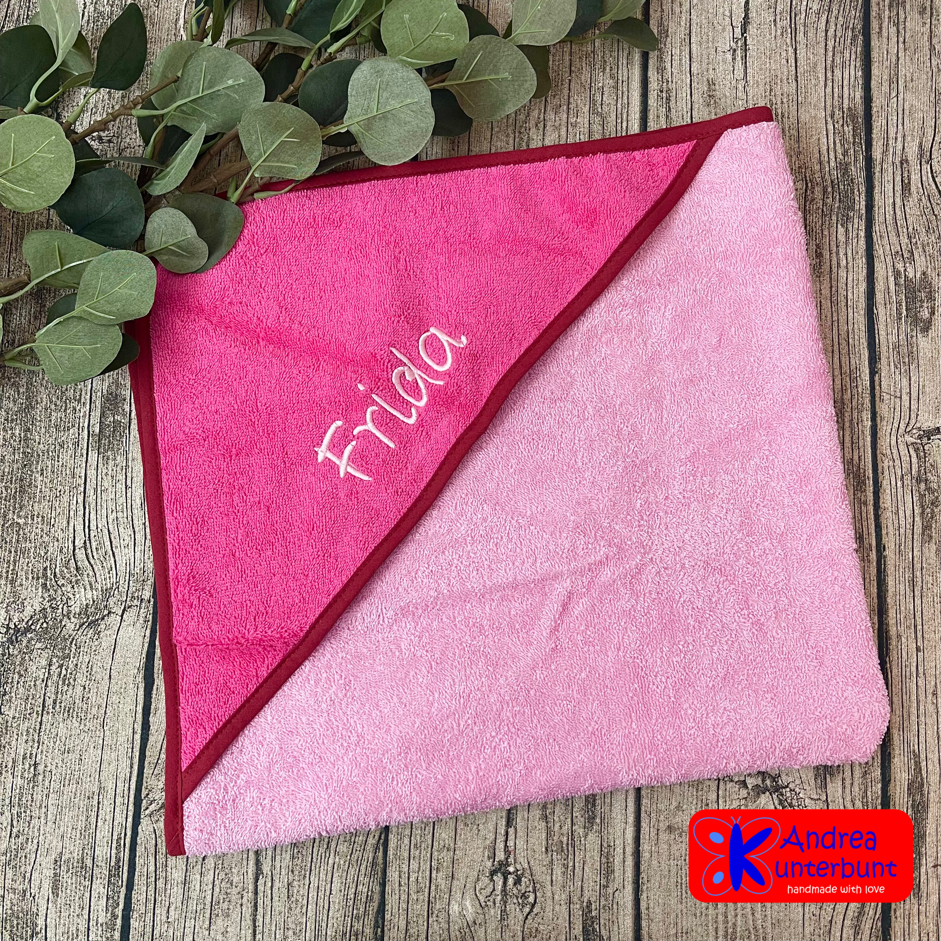 Kapuzenhandtuch 80x80 cm Pink - Rosa