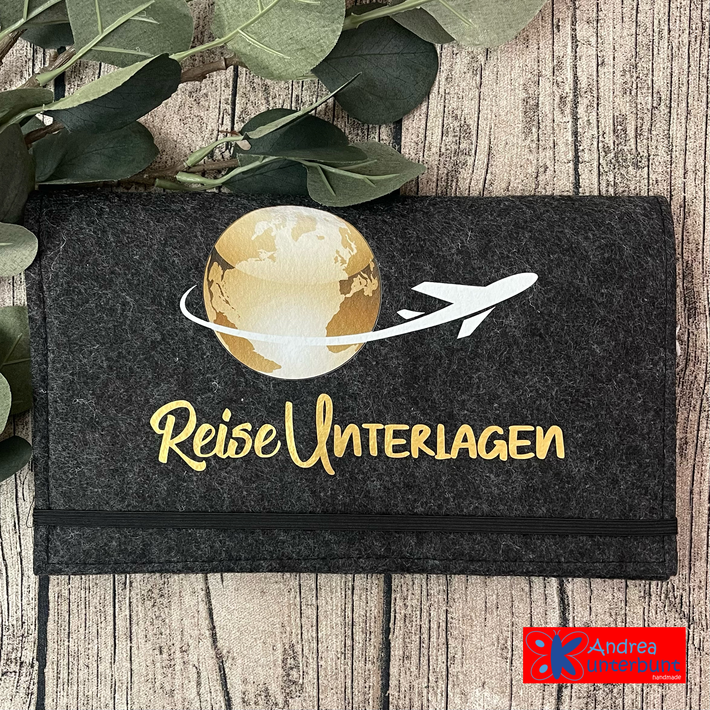 Reisepass-Hülle Welt Flugzeug Weiß