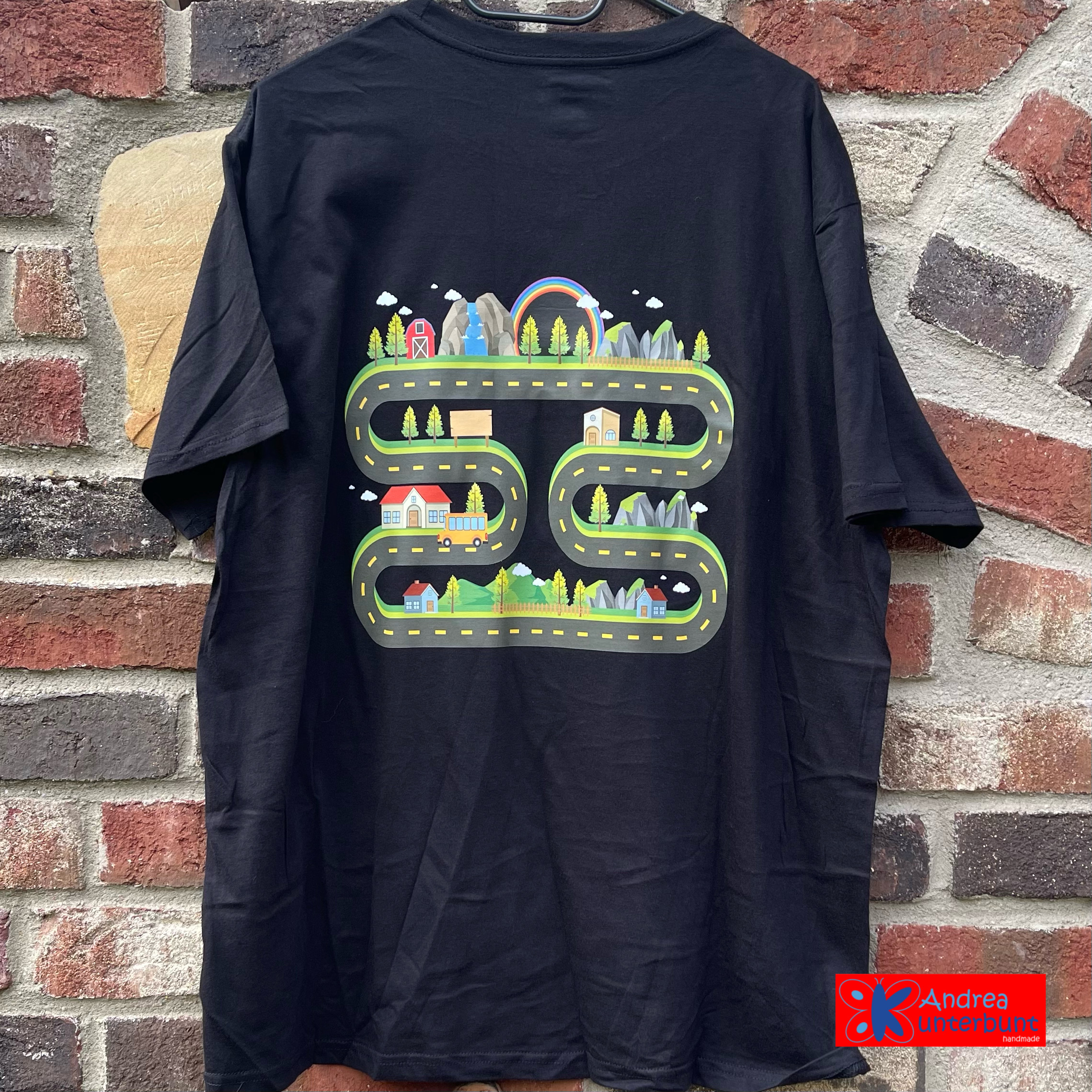 T-Shirt Straße Regenbogen