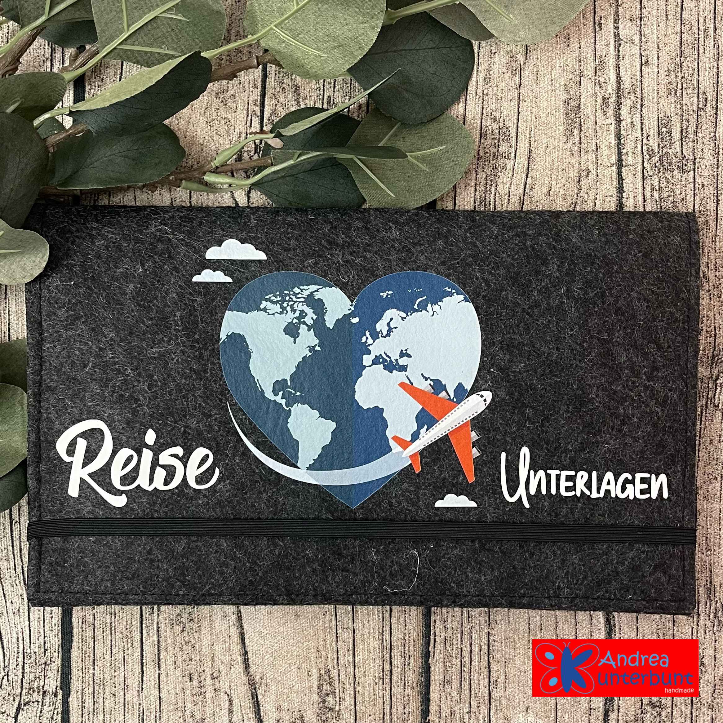 Reisepass-Hülle Welt-herz