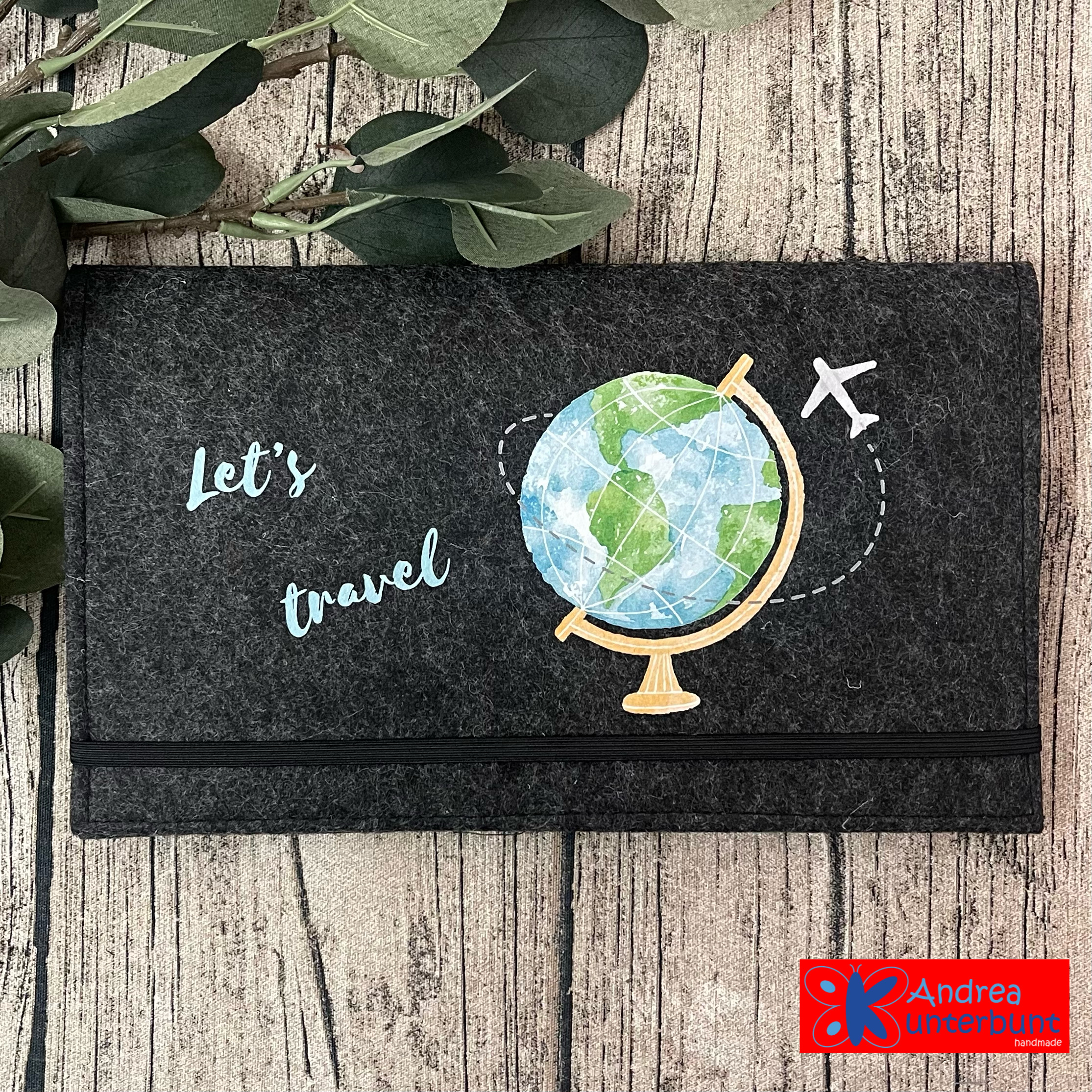 Reisepass-Hülle Globus-Let´s Travel